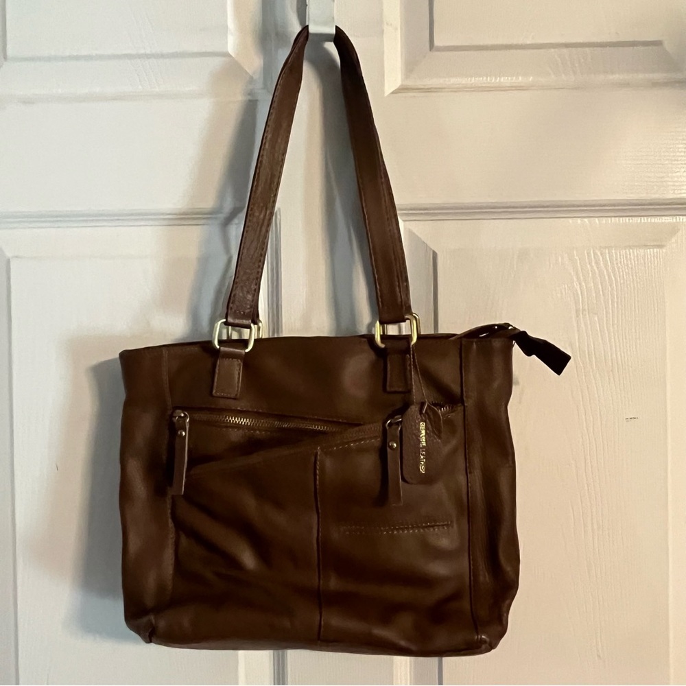 Vintage Great American Leather Works Brown Leather Shoulder Bag